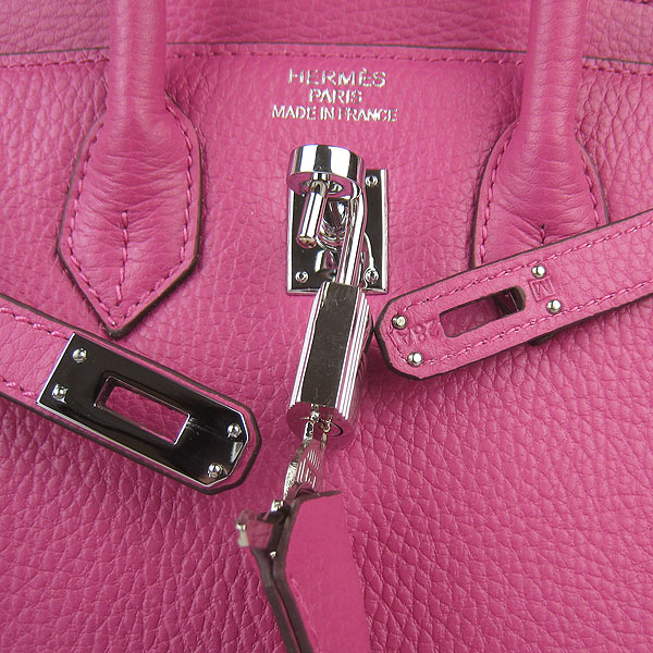 Super A Replica Hermes Togo Leather Birkin 25CM Handbag Peach 6068